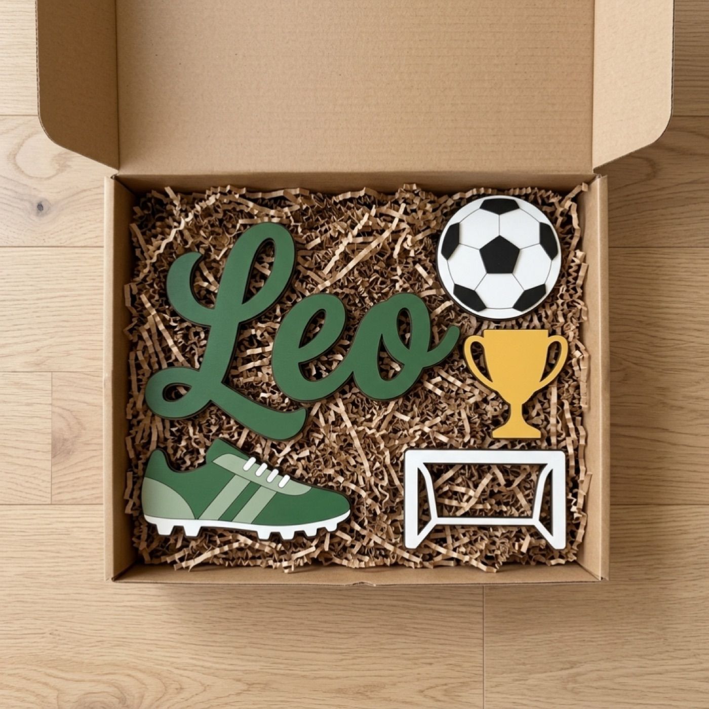 Soccer sign with the name Leo: how it arrives